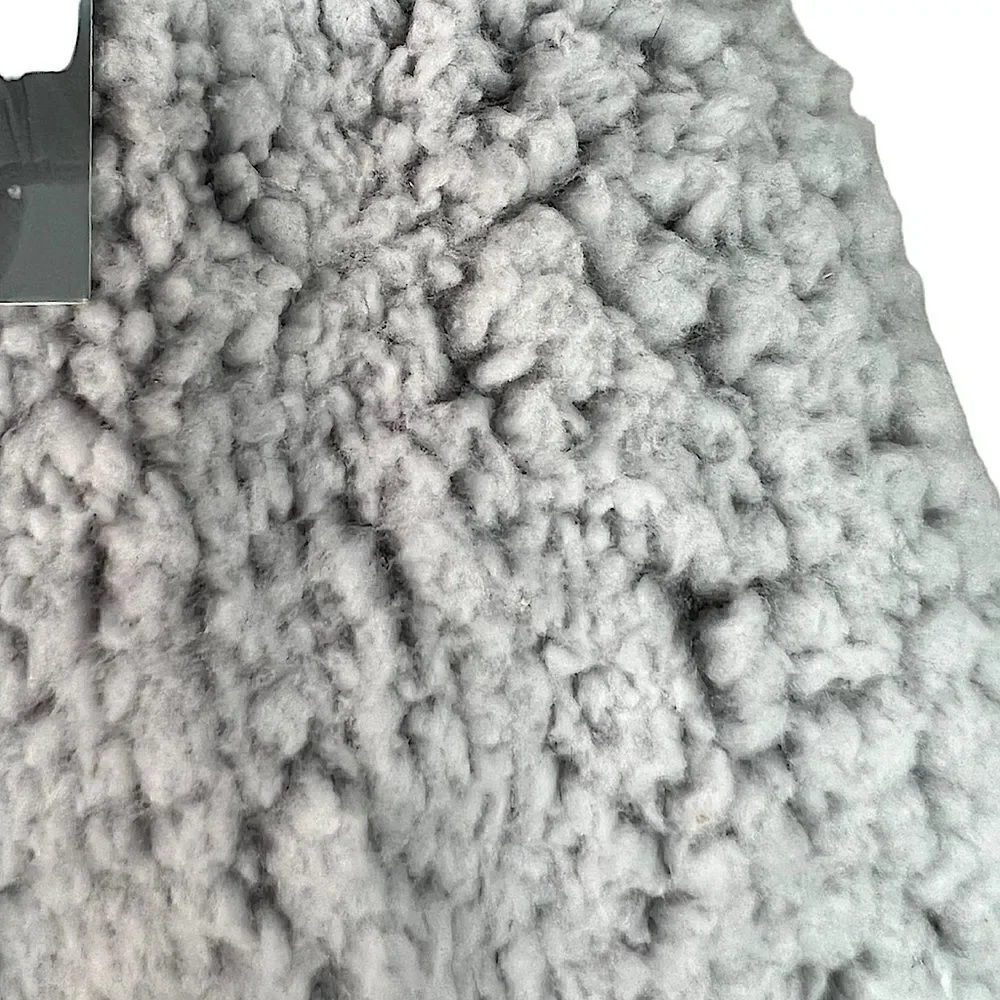 Home Collection Sherpa Throw Gray and White